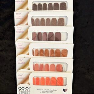 Color Street Nail Strips in Brown and Orange! Perfect Fall colors!